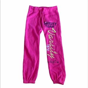 💛 Girls pink varsity team jogger